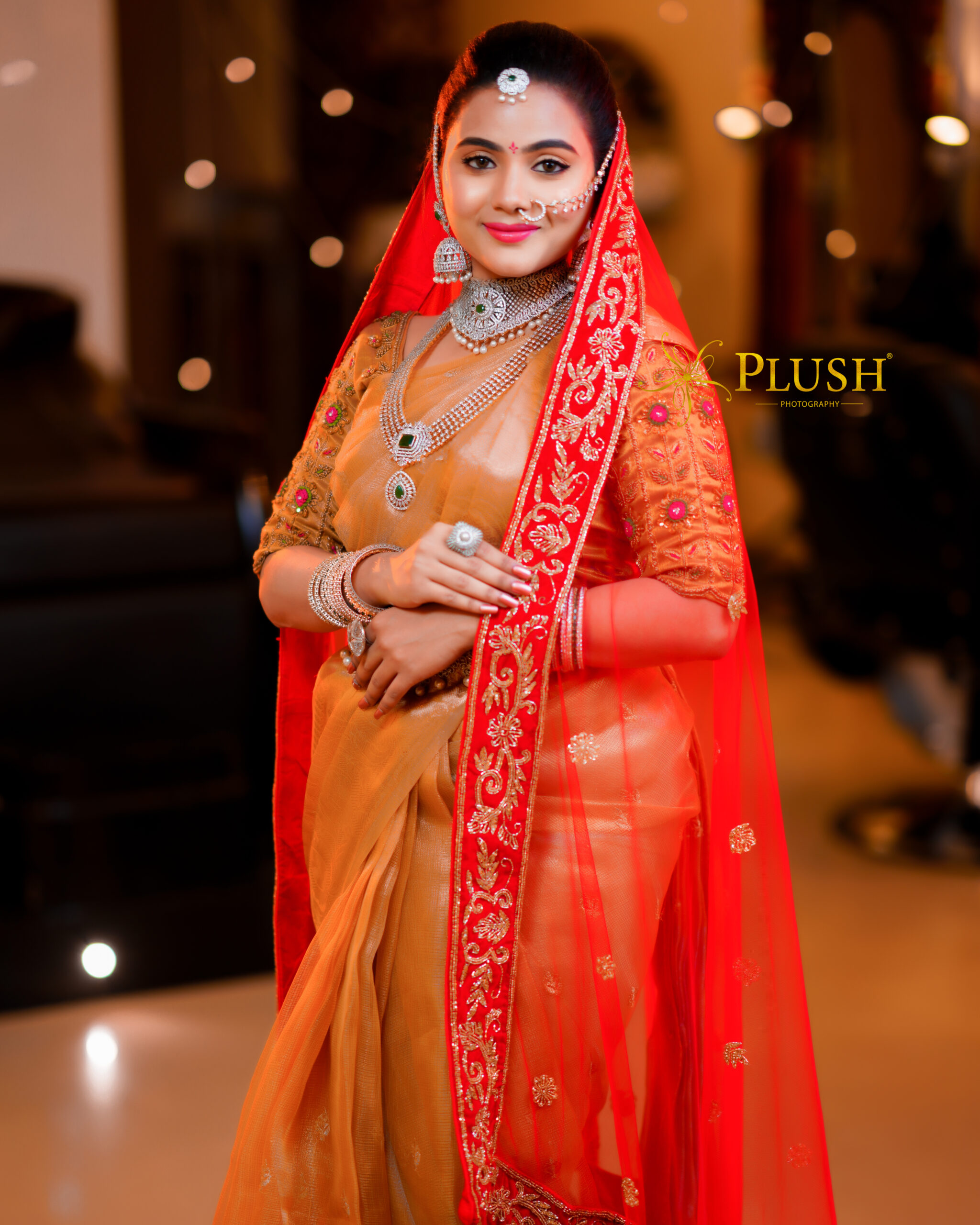 Telugu bridal makeup by Santhoshi Srikar